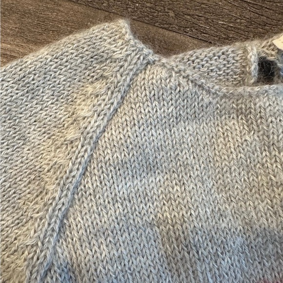 Oeuf hand knit Alpaca wool sweater 6 mos spearmint love EUC - Picture 2 of 6
